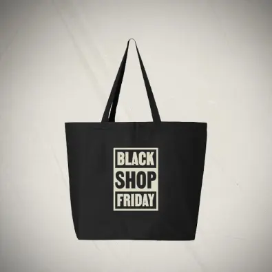 Black Shop Friday totebag